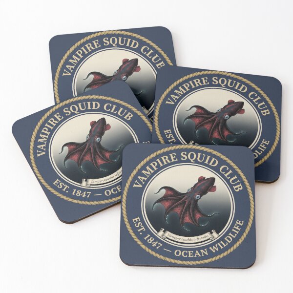 Item preview, Vampire Squid Club Vintage Badge Deep Sea Wildlife designed and sold by CalmCapy Co.