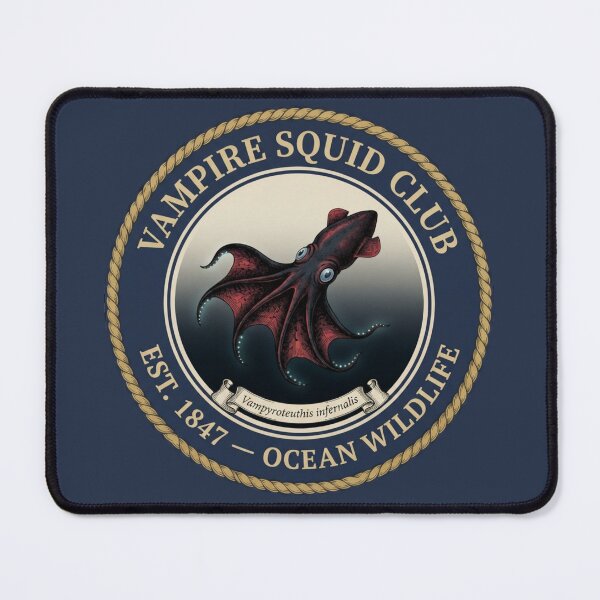 Item preview, Vampire Squid Club Vintage Badge Deep Sea Wildlife designed and sold by CalmCapy Co.