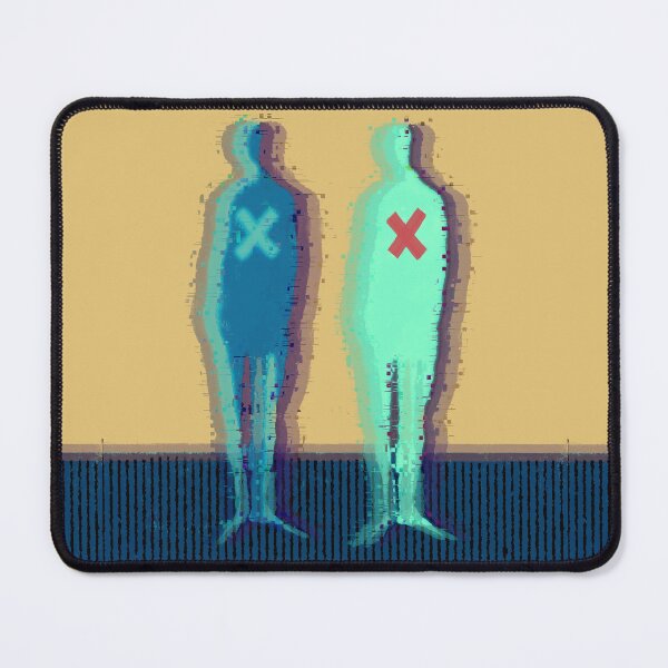 Item preview, Neon Glitch Abstract Human Figures with Crosses designed and sold by MikZviagin.