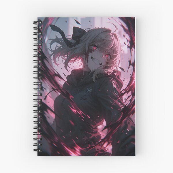 Item preview, Saber | Crimson Shadow Anime Girl – Dark Pink Gothic Warrior Artwork designed and sold by Dyan4.