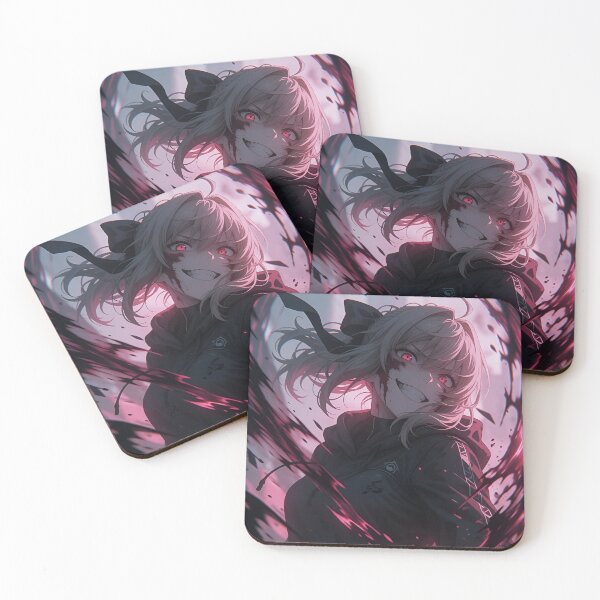 Item preview, Saber | Crimson Shadow Anime Girl – Dark Pink Gothic Warrior Artwork designed and sold by Dyan4.