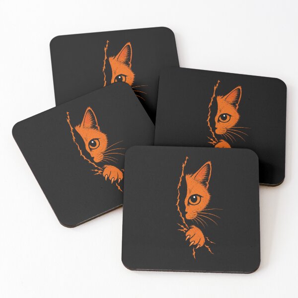Item preview, Peeking Orange Cat Scratching designed and sold by OCatClub.