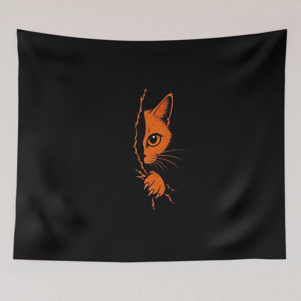 Item preview, Peeking Orange Cat Scratching designed and sold by OCatClub.
