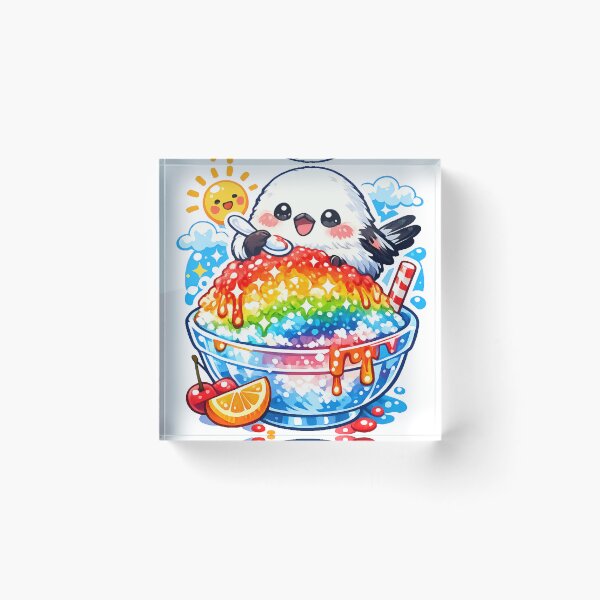Item preview, Kawaii Shima Enaga Rainbow Kakigori – Cute Japanese Shaved Ice Bird designed and sold by kawaii animal store (in Japan).