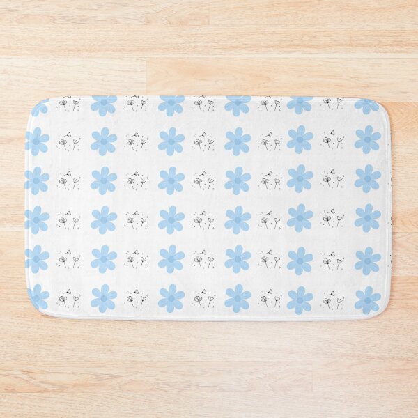 Item preview, Cute Pastel Blue Flower Dainty Wildflower Seamless Repeat Pattern designed and sold by Rehnair.