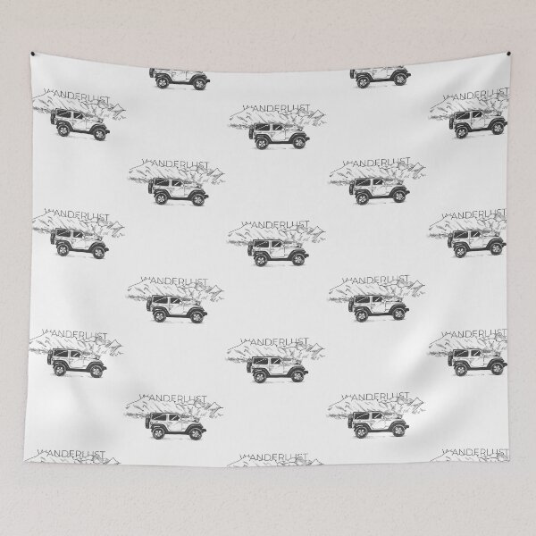 Item preview, Wanderlust Off Road Car In Mountains Print designed and sold by Stetson-Hackett.