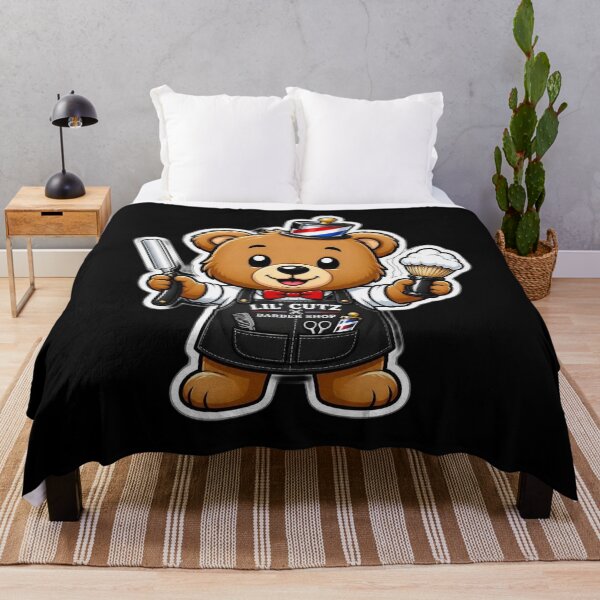 Item preview, Cute Teddy Bear Barber Sticker - Adorable Cartoon Bear Shaving Razor Design designed and sold by Barber MD Culture.