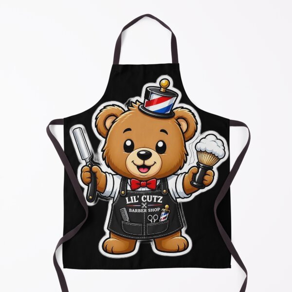 Item preview, Cute Teddy Bear Barber Sticker - Adorable Cartoon Bear Shaving Razor Design designed and sold by Barber MD Culture.