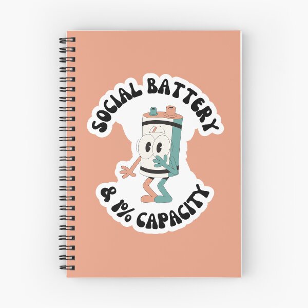 Item preview, Social Battery 1 Percent Low Capacity Retro Mascot designed and sold by SlapHappyStudio.