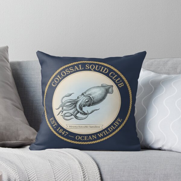 Item preview, Colossal Squid Club Vintage Badge Deep Sea Wildlife designed and sold by CalmCapy Co.