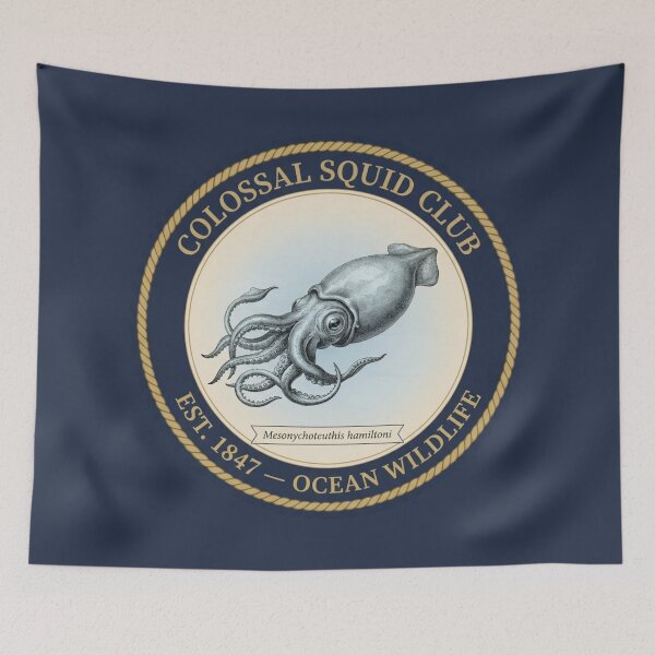 Item preview, Colossal Squid Club Vintage Badge Deep Sea Wildlife designed and sold by CalmCapy Co.