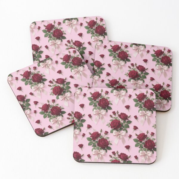Item preview, Romantic Red Rose Bow Pattern designed and sold by CooksCreators.