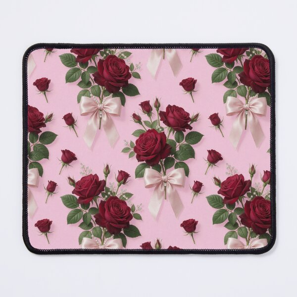 Item preview, Romantic Red Rose Bow Pattern designed and sold by CooksCreators.