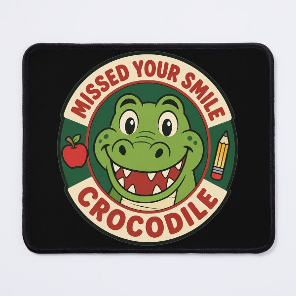 Item preview, Missed Your Smile Crocodile Circular Badge Cartoon Art Back To School Gift for Teachers designed and sold by Nightarel.