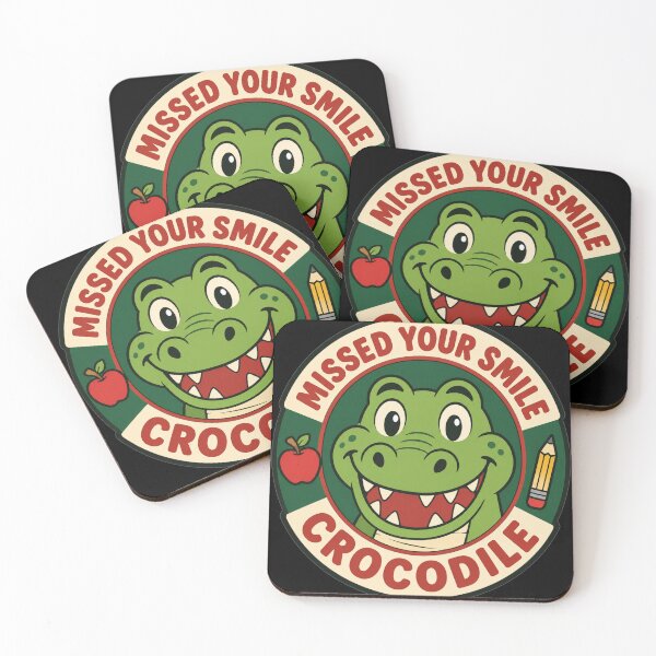 Item preview, Missed Your Smile Crocodile Circular Badge Cartoon Art Back To School Gift for Teachers designed and sold by Nightarel.