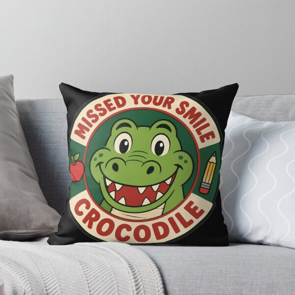 Item preview, Missed Your Smile Crocodile Circular Badge Cartoon Art Back To School Gift for Teachers designed and sold by Nightarel.