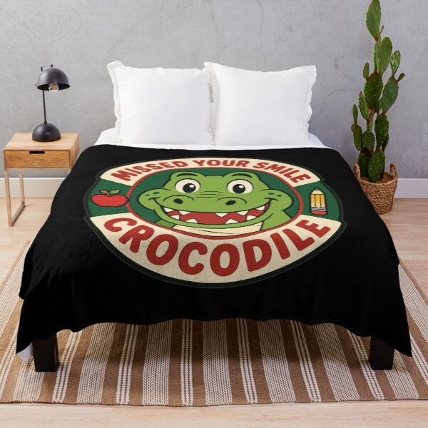 Item preview, Missed Your Smile Crocodile Circular Badge Cartoon Art Back To School Gift for Teachers designed and sold by Nightarel.