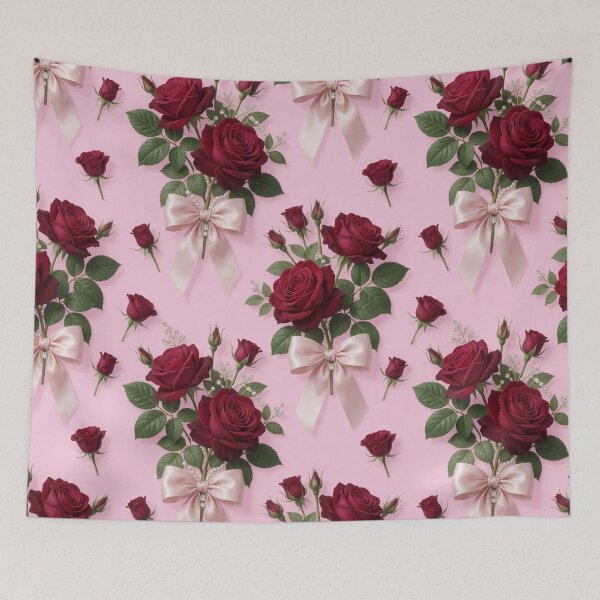 Item preview, Romantic Red Rose Bow Pattern designed and sold by CooksCreators.