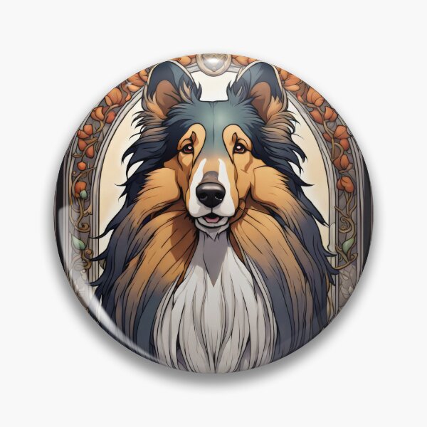 Item preview, Rough Collie Art Nouveau Dog Portrait designed and sold by pinkal.