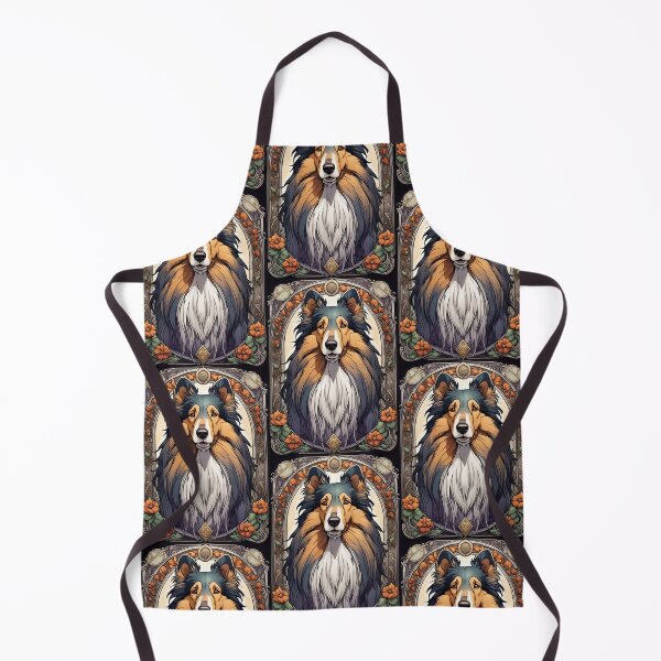 Item preview, Rough Collie Art Nouveau Dog Portrait designed and sold by pinkal.