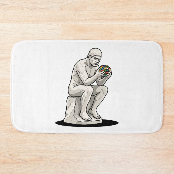 Item preview, The Thinker Statue Solving Rubiks Cube designed and sold by Rare By Hero.