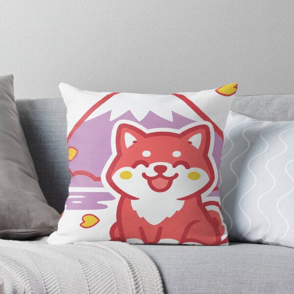 Item preview, Kawaii Shiba Inu & Mount Fuji – Cute Japanese Sakura Sticker designed and sold by kawaii animal store (in Japan).