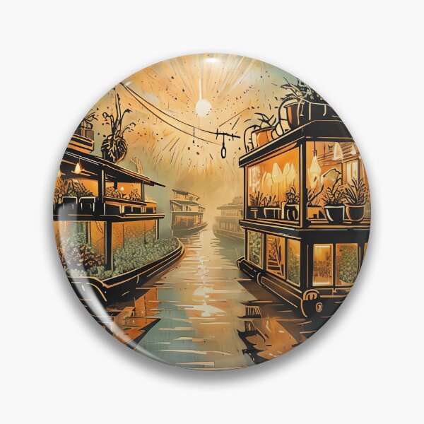 Item preview, River Barge Botanical designed and sold by ONYX Pixee.
