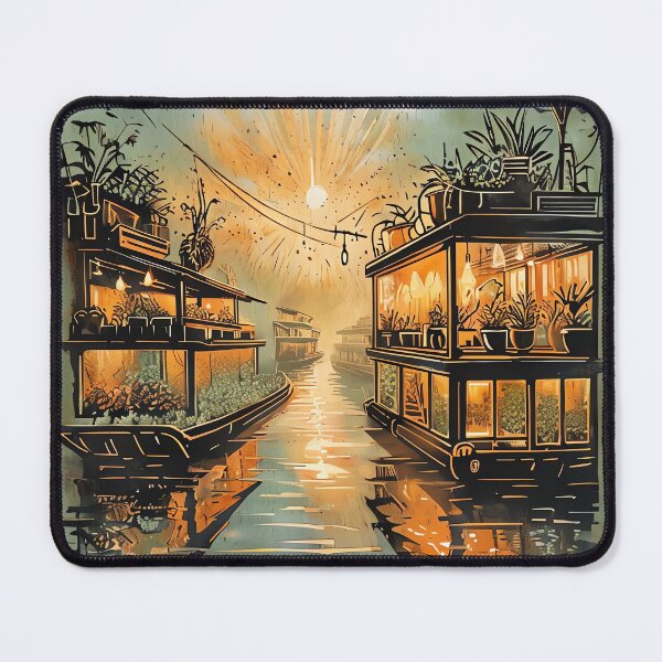 Item preview, River Barge Botanical designed and sold by ONYX Pixee.