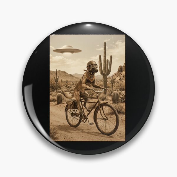Item preview, Belgian Malinois Riding Bike Wild West Western UFO Dog Lover designed and sold by dian-rody-crest.