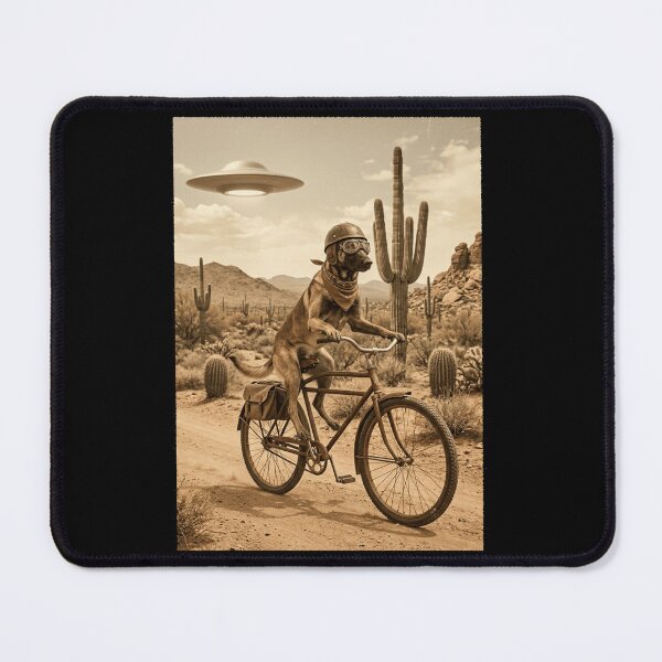 Item preview, Belgian Malinois Riding Bike Wild West Western UFO Dog Lover designed and sold by dian-rody-crest.
