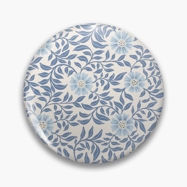 Item preview, Powder Blue Botanical Floral Vintage Cottagecore Climbing Vine designed and sold by dyesandpigments.
