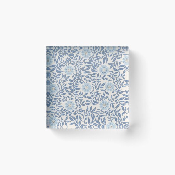 Item preview, Powder Blue Botanical Floral Vintage Cottagecore Climbing Vine designed and sold by dyesandpigments.
