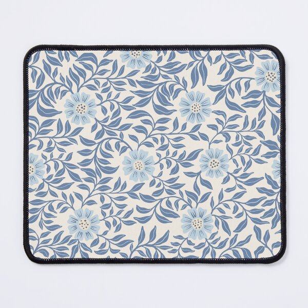 Item preview, Powder Blue Botanical Floral Vintage Cottagecore Climbing Vine designed and sold by dyesandpigments.