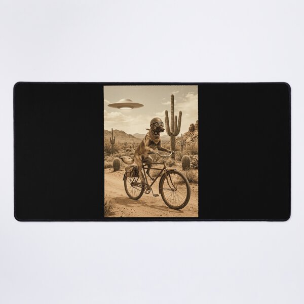 Item preview, Belgian Malinois Riding Bike Wild West Western UFO Dog Lover designed and sold by dian-rody-crest.