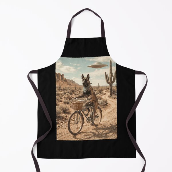 Item preview, Belgian Shepherd Riding Bike Wild West Western UFO Dog Lover designed and sold by dian-rody-crest.