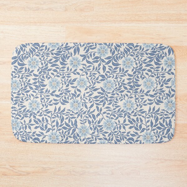 Item preview, Powder Blue Botanical Floral Vintage Cottagecore Climbing Vine designed and sold by dyesandpigments.