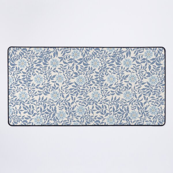 Item preview, Powder Blue Botanical Floral Vintage Cottagecore Climbing Vine designed and sold by dyesandpigments.