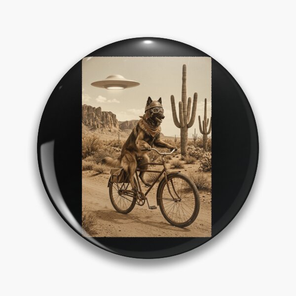 Item preview, Belgian Tervuren Riding Bike Wild West Western UFO Dog Lover designed and sold by dian-rody-crest.