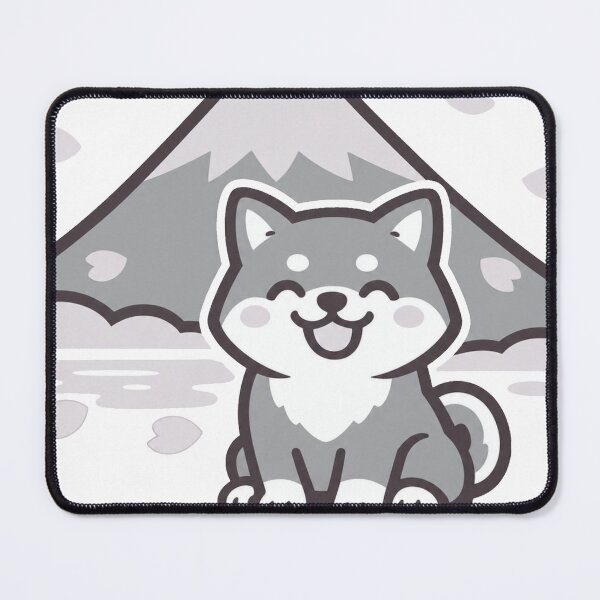 Item preview, Kawaii Shiba Inu & Mount Fuji – Cute Japanese Sakura Sticker designed and sold by kawaii animal store (in Japan).