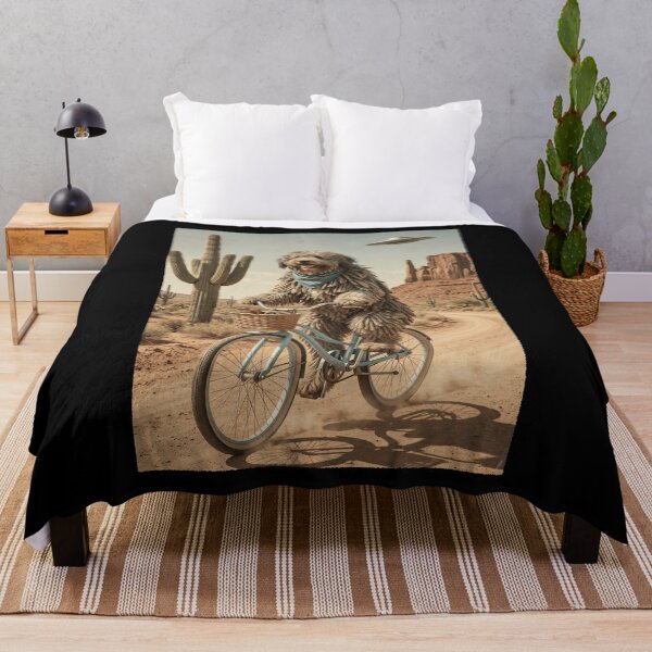 Item preview, Bergamasco Shepherd Riding Bike Wild West Western UFO Dog Lover designed and sold by dian-rody-crest.