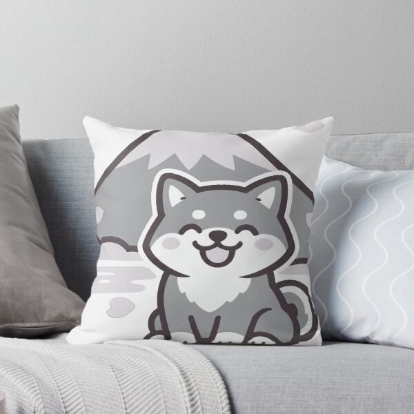 Item preview, Kawaii Shiba Inu & Mount Fuji – Cute Japanese Sakura Sticker designed and sold by kawaii animal store (in Japan).