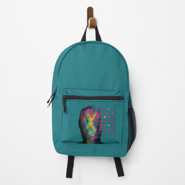 Item preview, Neon Glitch Abstract Human Head with Colorful Crosses designed and sold by MikZviagin.