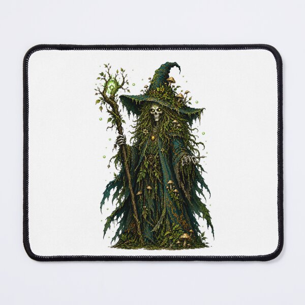 Item preview, Forest Witch Skeleton | Mushroom Druid | Undead Nature Mage | Dark Fantasy designed and sold by MrDev.