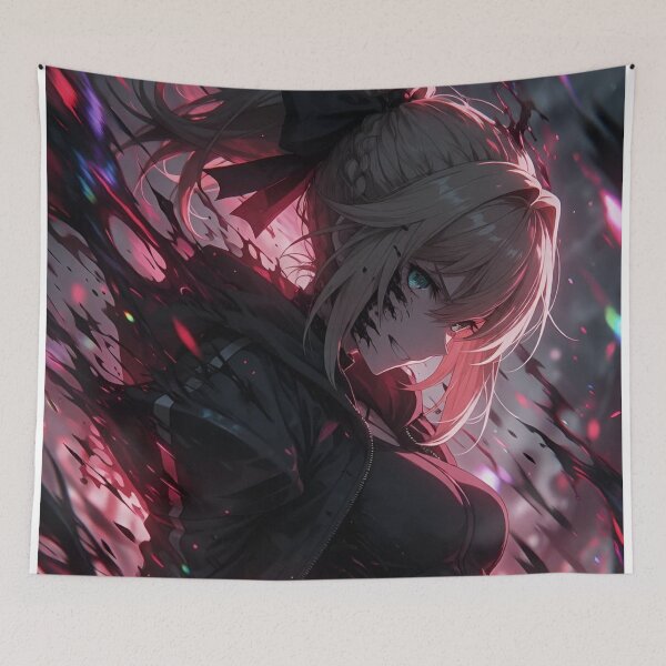 Item preview, Alter Saber | Dark Crimson Anime Girl – Gothic Fantasy Warrior Aesthetic designed and sold by Dyan4.
