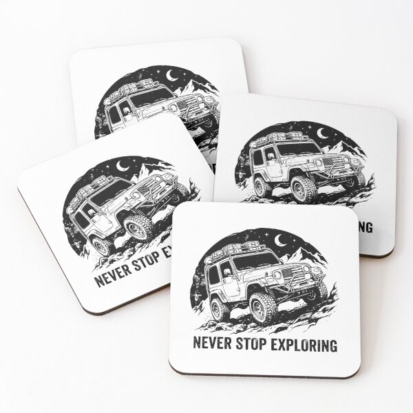Item preview, Never Stop Exploring Wrangler Tj - Lifted Patriotic 4X4 Mountain Overlanding Graphic designed and sold by Lion-Minard.