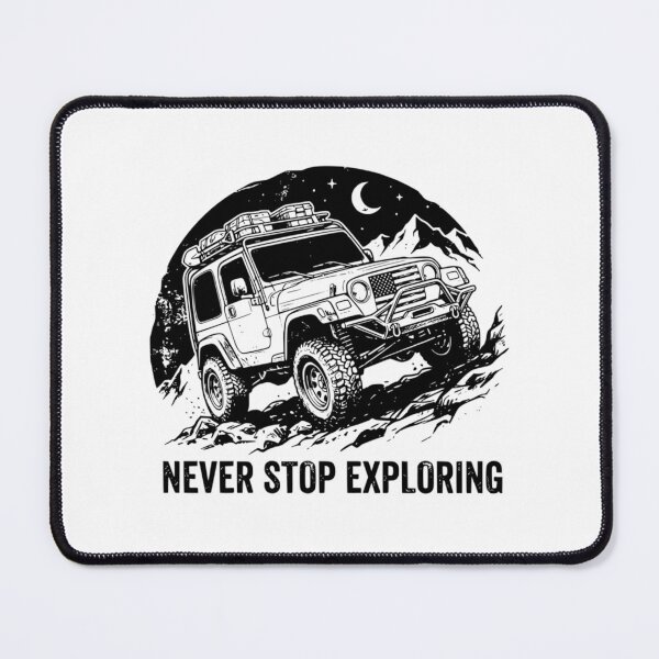 Item preview, Never Stop Exploring Wrangler Tj - Lifted Patriotic 4X4 Mountain Overlanding Graphic designed and sold by Lion-Minard.