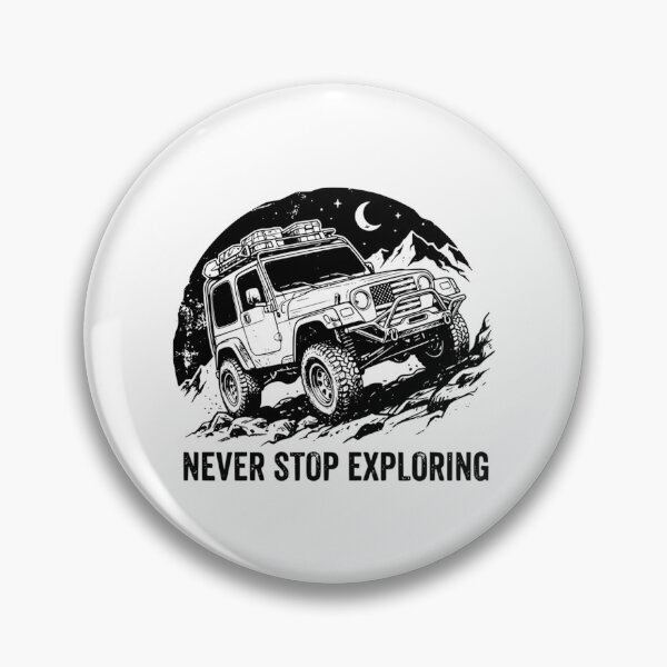 Item preview, Never Stop Exploring Wrangler Tj - Lifted Patriotic 4X4 Mountain Overlanding Graphic designed and sold by Lion-Minard.