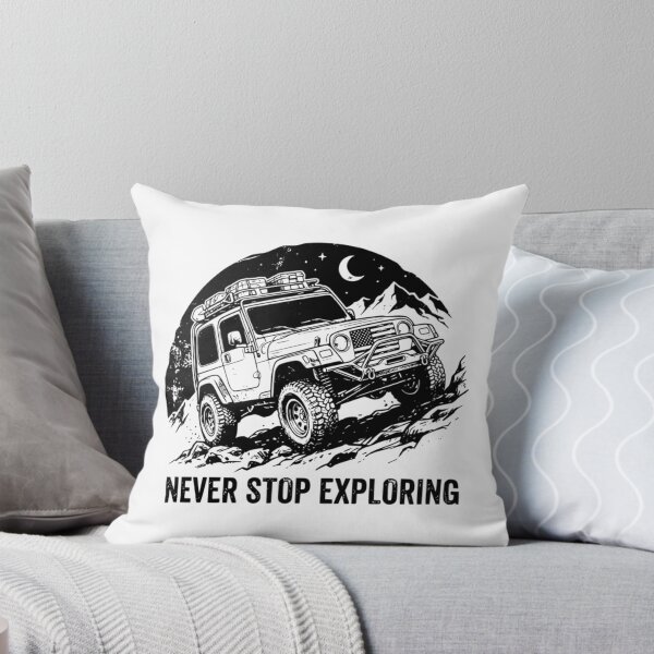 Item preview, Never Stop Exploring Wrangler Tj - Lifted Patriotic 4X4 Mountain Overlanding Graphic designed and sold by Lion-Minard.