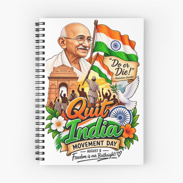 Item preview, Quit India Movement Day – August 8 Freedom & Independence designed and sold by StickyDelights.