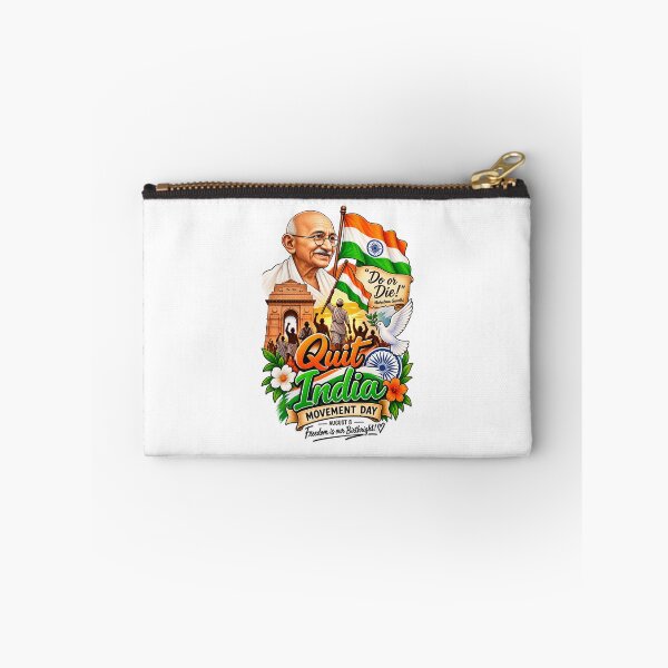 Item preview, Quit India Movement Day – August 8 Freedom & Independence designed and sold by StickyDelights.